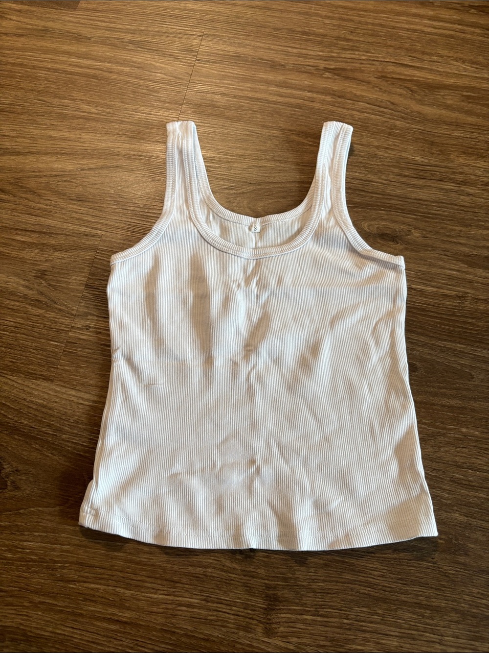 Classic Ribbed Tank Top - White